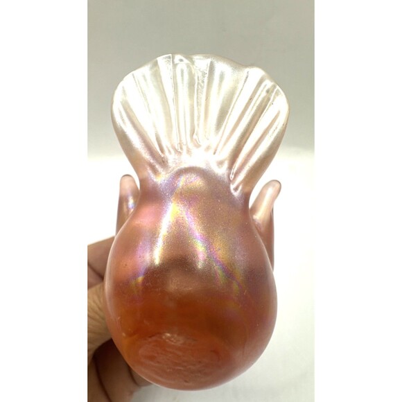 Vintage Hand Blown Art Glass Pink Satin Glass Bird Dove Figurine - Picture 8 of 10